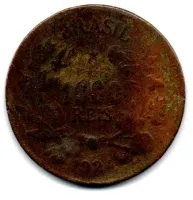 1924 - 1000 Réis - Falsa de Época - Moeda Brasil