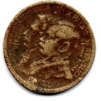 1922 - 1000 Réis - Falsa de Época - Moeda Brasil