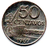 1967 - 50 Centavos - Falsa de Época - Moeda Brasil