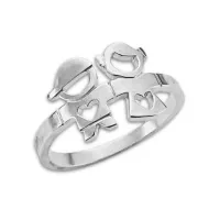 Anéis de prata 950 Casal  -  AN826