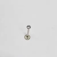 Labret  AÇO CIRÚRGICO 0.80mm com PEDRA 2mm ANATÕMICA  PUSH PIN ACO06 - Foto 3