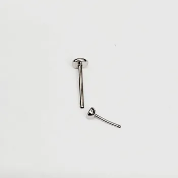 Labret  AÇO CIRÚRGICO 0.80mm com PEDRA 2mm ANATÕMICA  PUSH PIN ACO06 - Foto 2