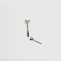 Labret  AÇO CIRÚRGICO 0.80mm com PEDRA 2mm ANATÕMICA  PUSH PIN ACO06 - Foto 2
