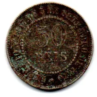 1886 - 50 Réis - Moeda Brasil Império - Foto 2
