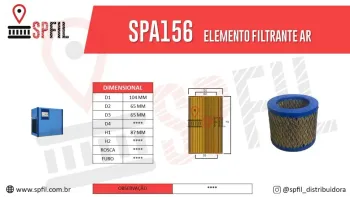 ELEMENTO FILTRANTE AR SPA156