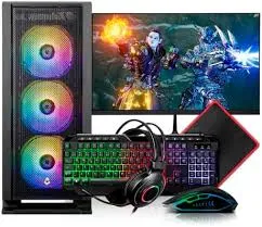  Computadores Gamer  PC Gamer Completo Mancer Careca, AMD Ryzen 5 5500, Radeon RX 580 8GB, 16GB DDR4, SSD 480GB + Cadeira Ga