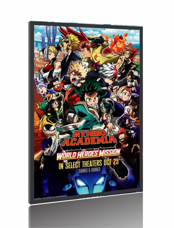 Quadro Poster Filme  My Hero Academia Missão Mundial de Heróis (2021) Imagem