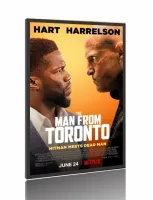 Quadro Poster Filme  O Homem de Toronto (2022)