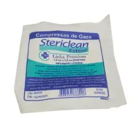Compressas de Gaze Estéril 13 Fios 7,5x7,5 STERICLEAN - Foto 2