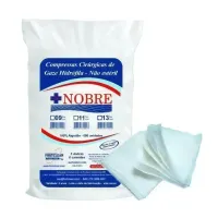Compressas de Gaze Não Estéril 13 Fios 7,5x7,5 c/ 500 NOBRE
