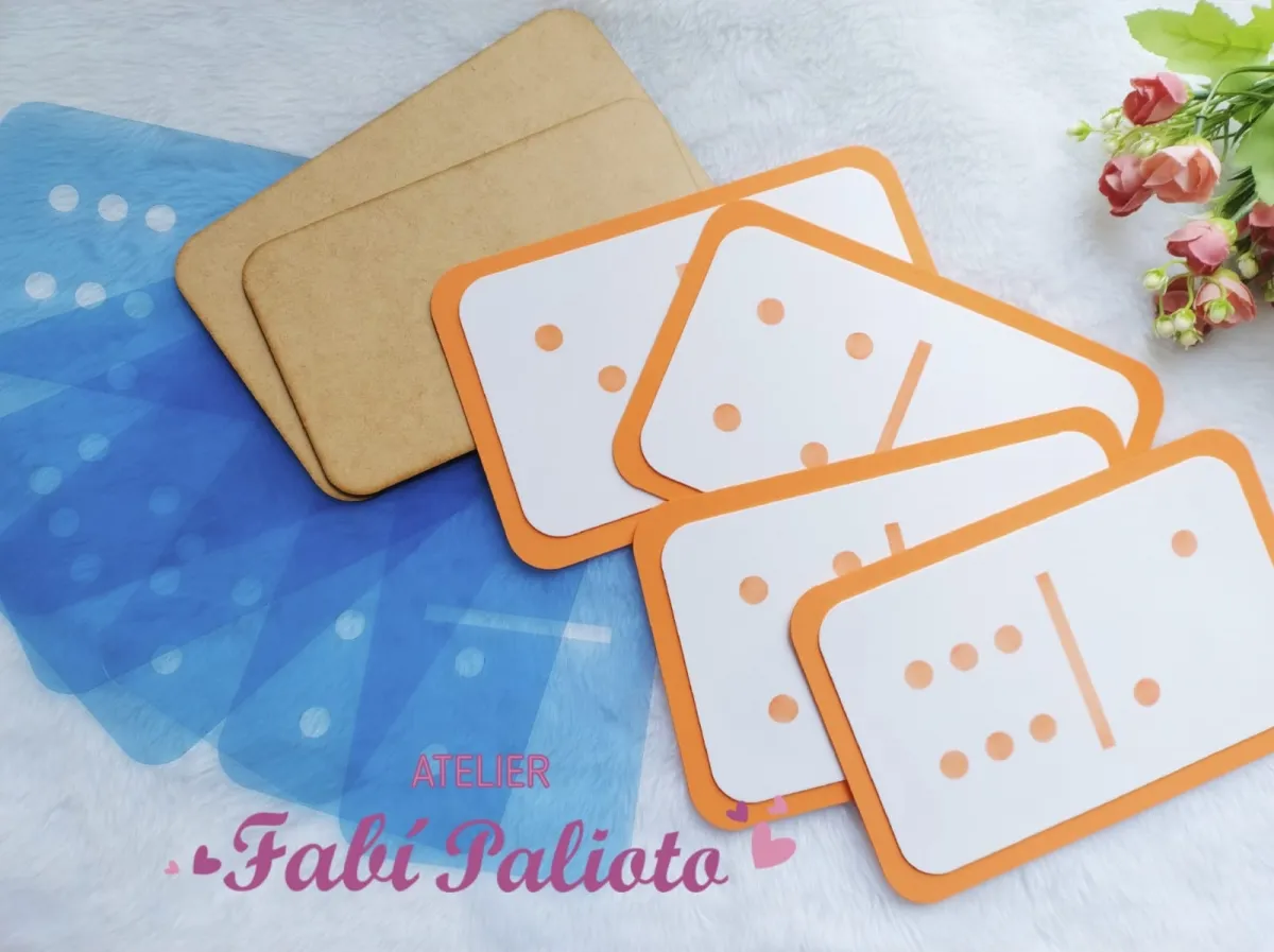 G1.747 Gabarito de Moldes em MDF Dominó 22cm Imagem