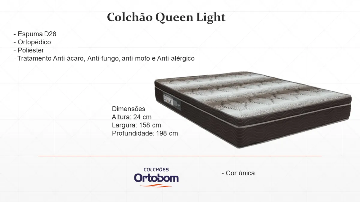 Colchão Queen Light Ortopedic ortobom