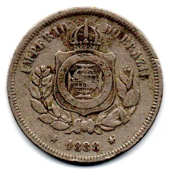 1888 - 100 Réis - Moeda Brasil Império