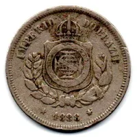 1888 - 100 Réis - Moeda Brasil Império