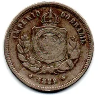 1889 - 100 Réis - Moeda Brasil Império