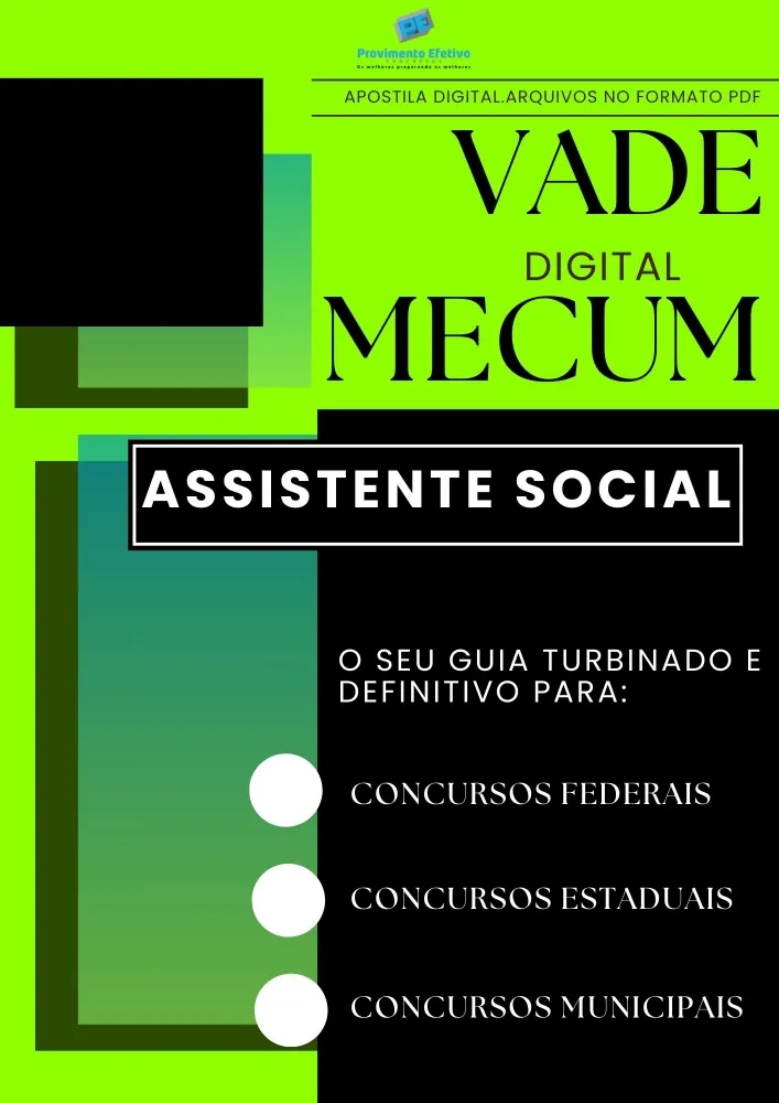 Apostila do Assistente Social VADE MECUM Digital – O Guia DEFINITIVO. Imagem