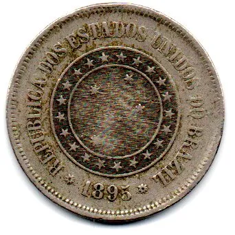 1895 - 100 Réis - Moeda Brasil Imagem