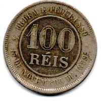 1895 - 100 Réis - Moeda Brasil - Foto 2