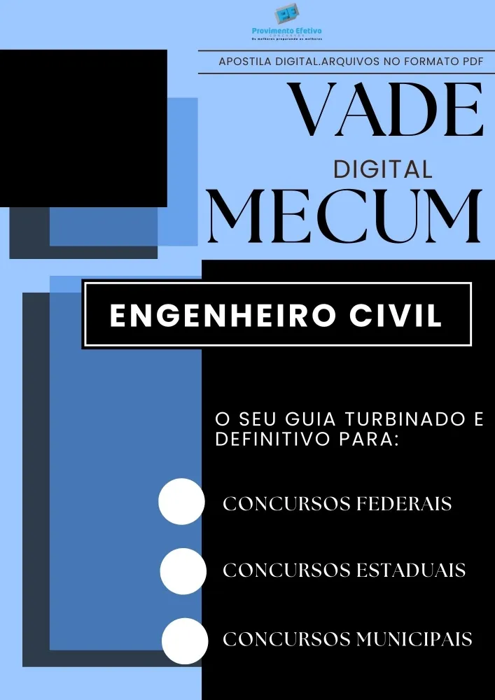 Apostila do Engenheiro Civil VADE MECUM Digital – O Guia DEFINITIVO. Imagem