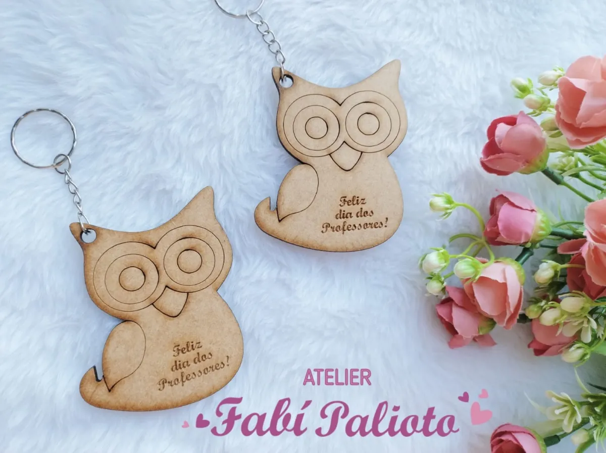 MDF26    Chaveiro em MDF Corujinha