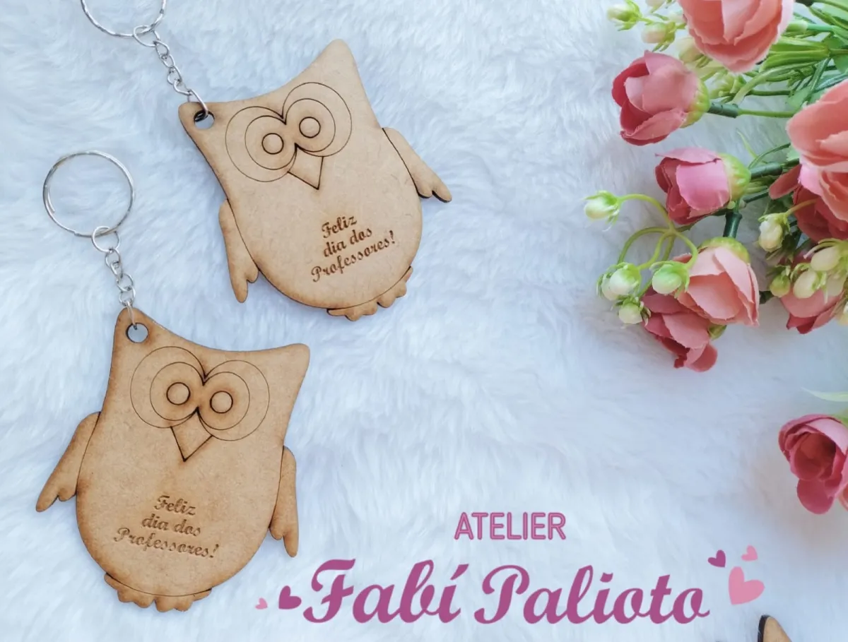 MDF27    Chaveiro em MDF Corujão