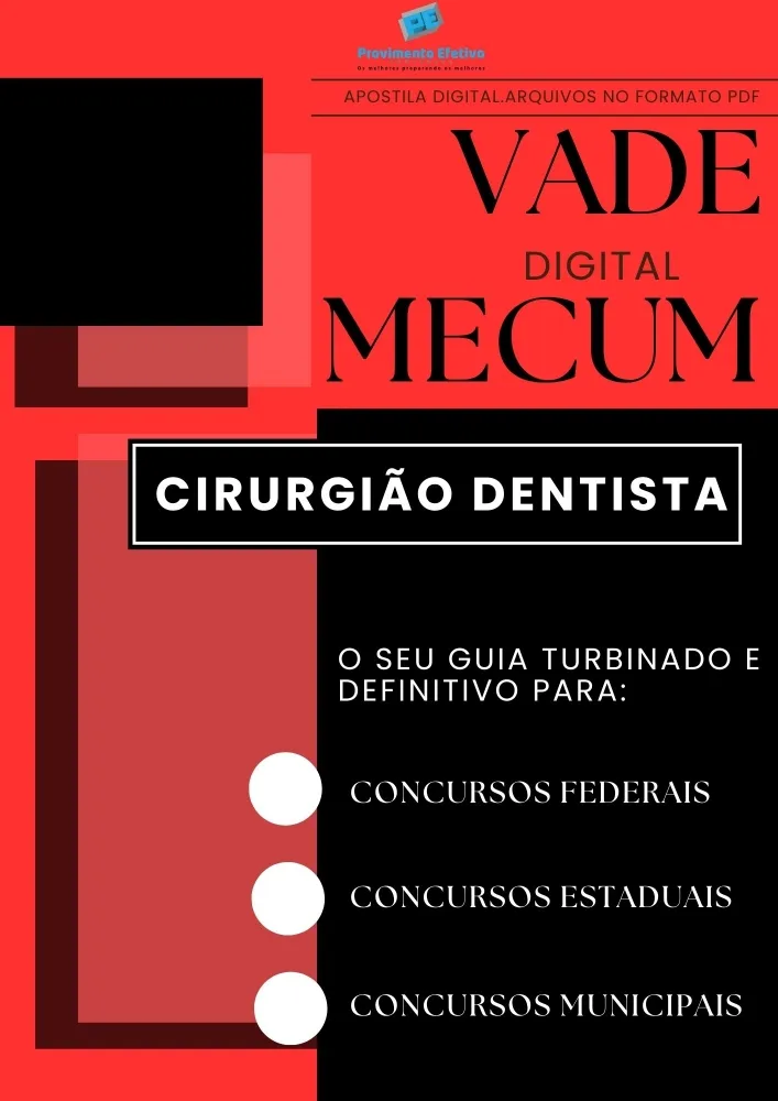 Apostila do Cirurgião Dentista VADE MECUM Digital – O Guia DEFINITIVO Imagem