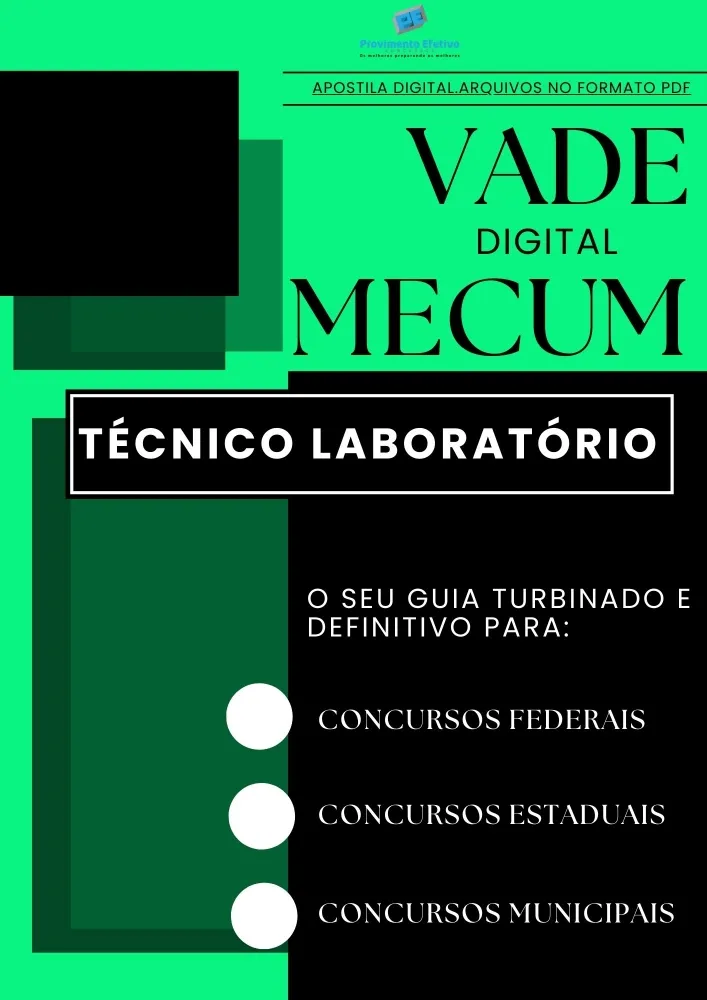 Apostila do Técnico de Laboratório VADE MECUM Digital – O Guia DEFINITIVO Imagem