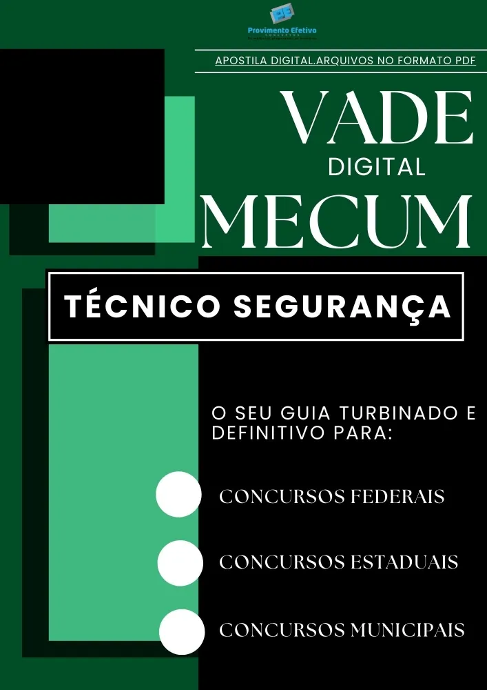 Apostila do Técnico de Segurança do Trabalho VADE MECUM Digital – O Guia DEFINITIVO. Imagem