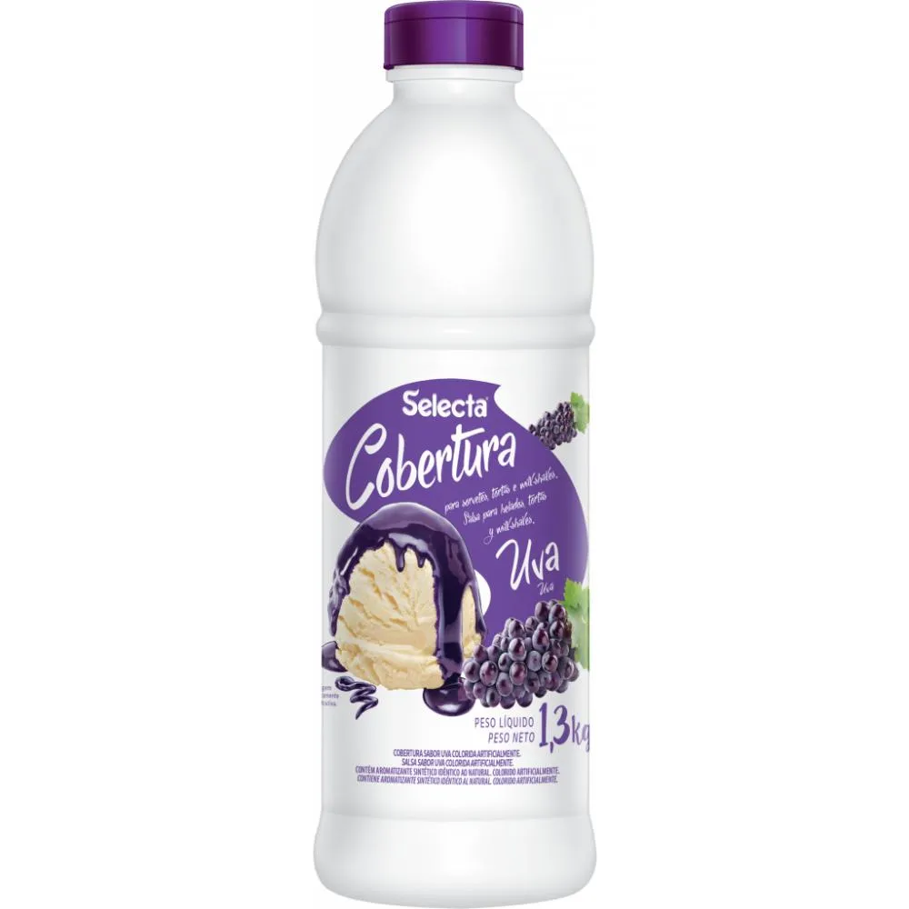 Cobertura Concentrado de Sorvete e Sobremesas Selecta 1,3kg - Uva