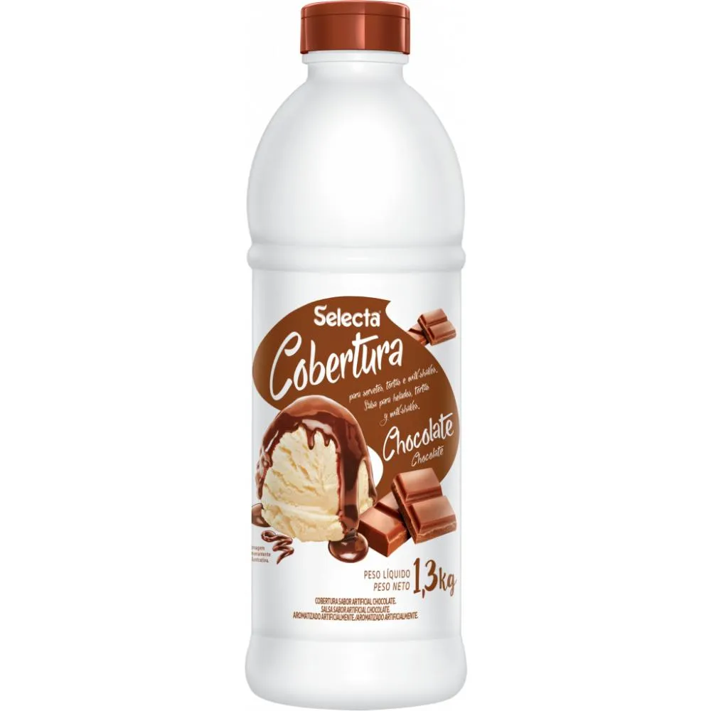 Cobertura Concentrado de Sorvete e Sobremesas Selecta 1,3kg - Chocolate