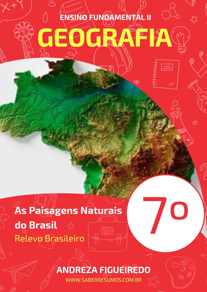 104 - Geografia - As Paisagens Naturais do Brasil - Relevo Brasileiro - 7º ano - PDF com 6 páginas Imagem