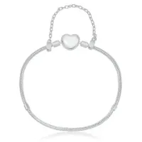 Pulseira de berloque prata alta 950 - 20 cm -  241343