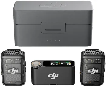 DJI116 - Microfone DJI Mic 2 (2 TX Microfone + 1 RX Receptor + 1 Case de carregamento)