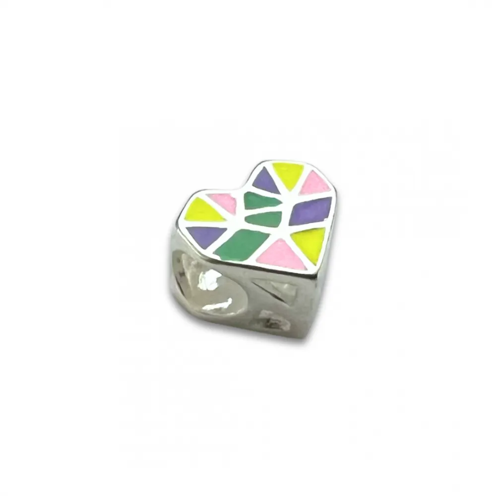 Berloque de Prata  925 Separador  - Coração  - BR044