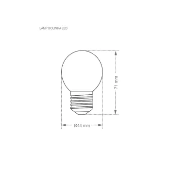 Lampada Led Bulbo Bolinha de 1w Branco fria - Foto 2
