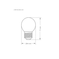 Lampada led Bulbo Bolinha de 1w A45 vermelho - Foto 3
