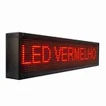 Painel Display Letreiro Led 100 X 20cm Vermelho WI-FI interno