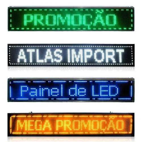 Painel Display Letreiro Led 100 X 20cm - Varias Cores Imagem