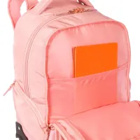 Mochila Carrinho 2 Compartimentos Sestini Rolling Grande - Metálico Rosa - Foto 2