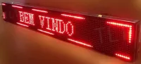 Painel  Display Letreiro Led 400cm X 20cm Vermelho WI-FI Externo - Foto 3