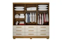 Guarda Roupa - 1430 Buriti 3 Portas, 9 Gavetas RN - Foto 2