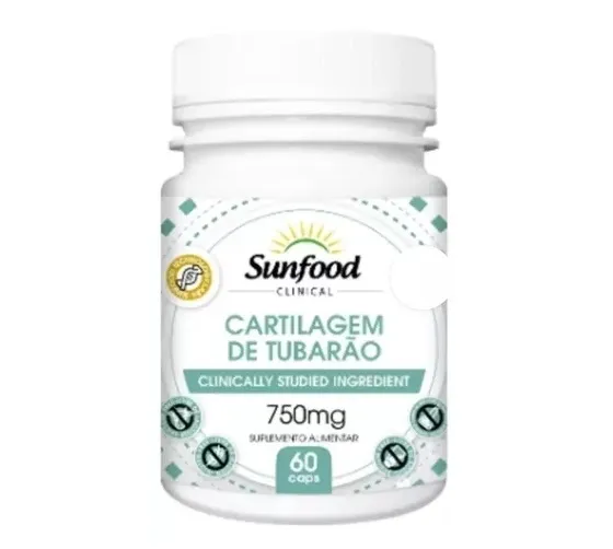 Cartilagem De Tubarao 60caps 750mg Sunfood 