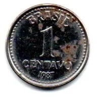 1987 - 1 Centavo - Moeda Brasil - C/ Oxidação