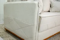 Sofá 3 lugares Vican Larg. 2.00m Linho Bege 5044 Molas Bonnel - Foto 2