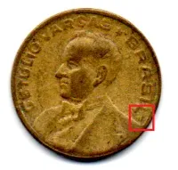 1945 - 20 Centavos - Com Sigla OM no Anverso - Moeda Brasil
