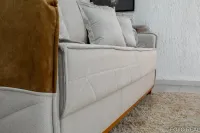 Sofá 3 lugares Vican Larg. 2.00m Linho Bege 5044 Detalhe 05 - Molas Bonne - Foto 3