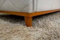 Sofá 3 lugares Vican Larg. 2.00m Linho Bege 5044 Detalhe 05 - Molas Bonne - Foto 4