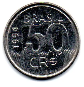1994 - 50 Cruzeiros Reais - Moeda Brasil - C/ Oxidação