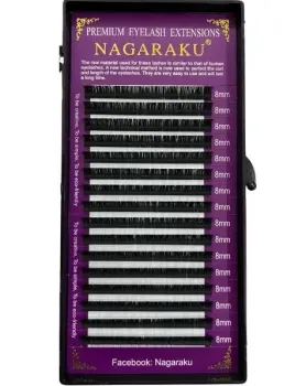 NAGARAKU - Cílios Premium Curvatura D Volume Russo  Fio a Fio -  8mm