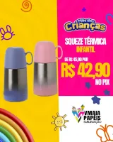 Garrafa Térmica 250ml BABY    ( PRÉ VENDA )  ESTOQUE ESGOTADO MAIS JA CHEGANDO POUCAS UNIDADES  - Foto 8